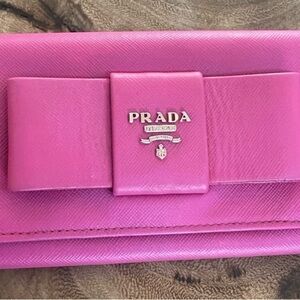 Pink long wallet lambskin